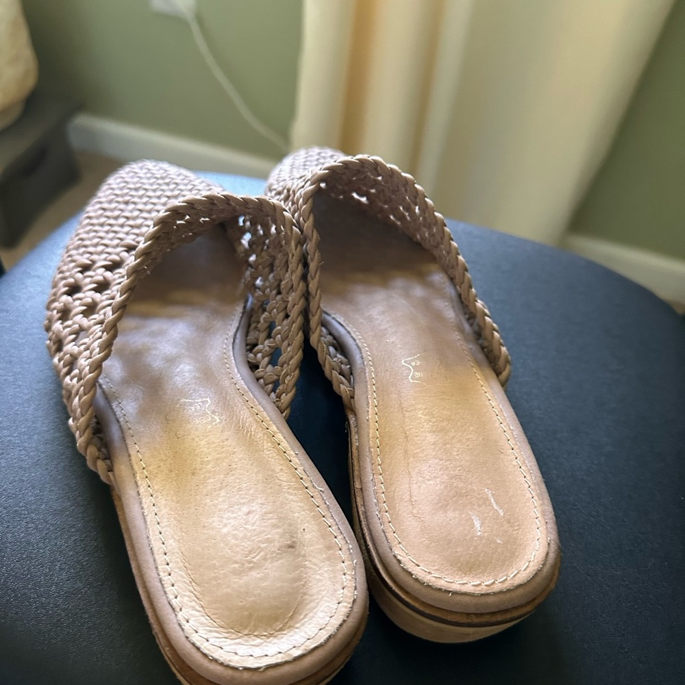 Mi.iM Woven Brown Mules - Picture 2 of 4
